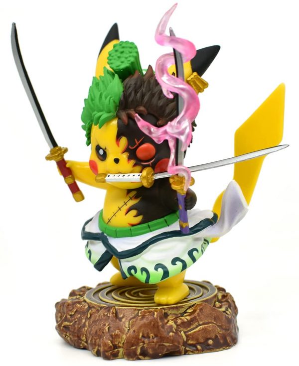 PVC 4 Pokemon Anime Kawaii Pikachu Cosplay Roronoa Zoro Action Figure Statues GK Collection Birthday Gifts 1 - One Piece Store