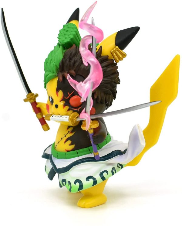 PVC 4 Pokemon Anime Kawaii Pikachu Cosplay Roronoa Zoro Action Figure Statues GK Collection Birthday Gifts 3 - One Piece Store
