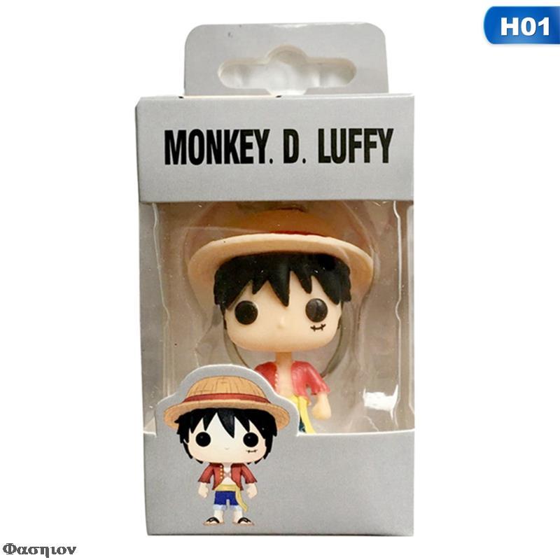Cartoon One Piece Keychains Monkey D. Luffy Tony Chopper Roronoa Zoro  Character Key Chains Bulk Keyring Doll Pendent
