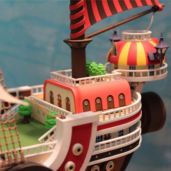 Genuine Bandai Anime One Piece Original Thousand Sunny Boat Wano Pirate Ship Figure PVC Action Figure Toys Collectible Model