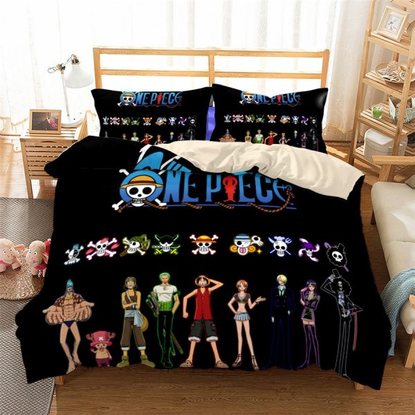 ONE Piece Japan Anime Game Summer Bed Pillowcases Quilt Duvet Cover Set Single Queen King 3D Photo Bedding Set