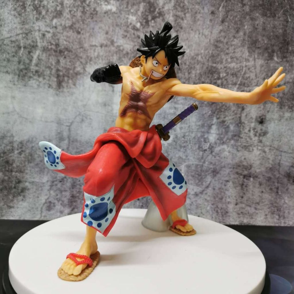 One Piece Manga 22cm Monkey D Luffy Anime Figure Wanokuni Version PVC Action Figurine Model Toys For Chrildren Gift