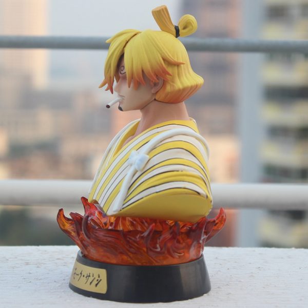 Anime Gk Luffy Zoro Sanji Kimono Ver Head bust Portrait pvc Action Figure Model Toys 3 - One Piece Store