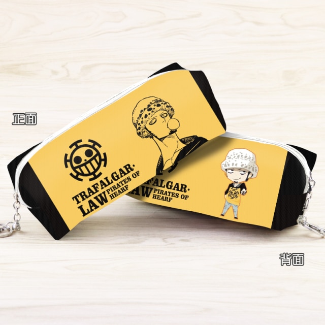 One Piece Pencil Case Anime Pirate Luffy Zipper Leather Pencil Bag One Piece Store