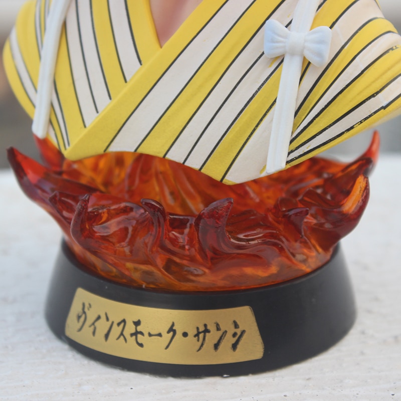 Anime Gk Luffy Zoro Sanji Kimono Ver. Head bust Portrait pvc Action Figure Model Toys