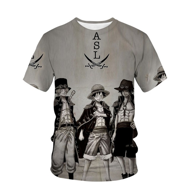 Summer Men s Casual T Shirt High Quality Loose Short Sleeve T Shirt One Piece Luffy 9.jpg 640x640 9 - One Piece Store