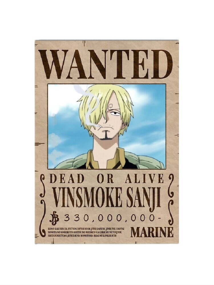 One Piece Wanted Posters – Sanji Wanted Poster Vintage Wall Decor