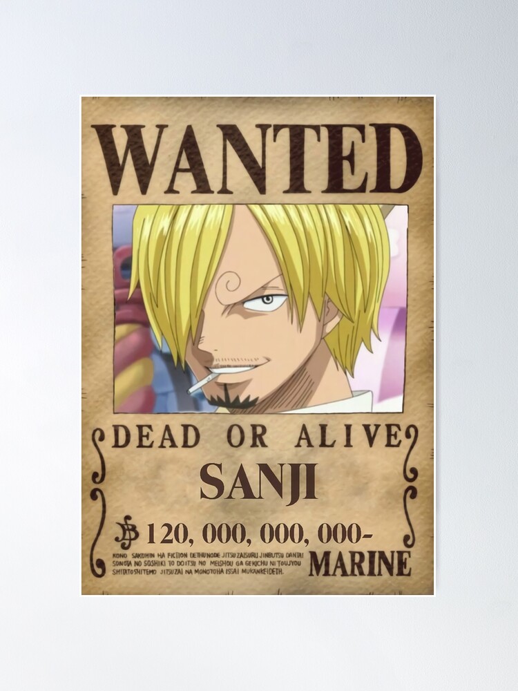 One Piece Wanted Posters – Sanji One Piece Wanted Poster Wall Decor