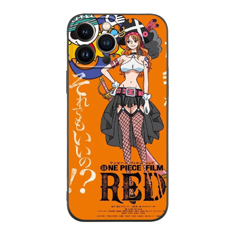 Anime One Piece Luffy Zoro Film RED Soft Phone Case for iPhone 13 12 11 Pro 5 - One Piece Store