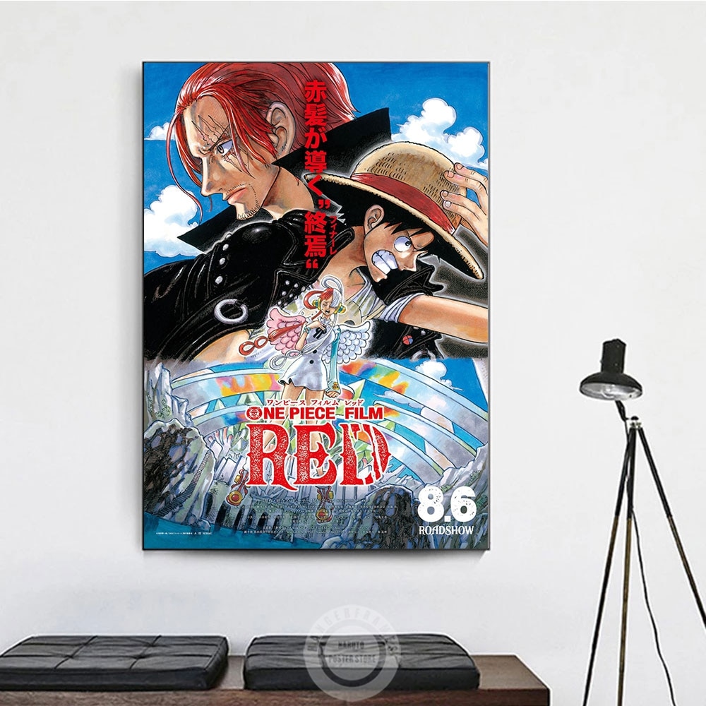 One Piece Film Red Poster Prints 2022 Japanese Anime Fantasy Action Adventure Movies Wall Art Canvas 1 - One Piece Store
