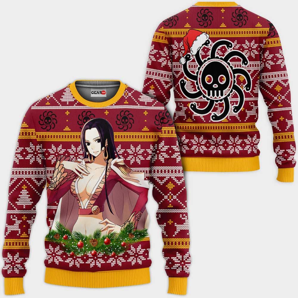 Boa Hancock Ugly Christmas Sweater Custom One Piece Anime Xmas Gifts GG0711