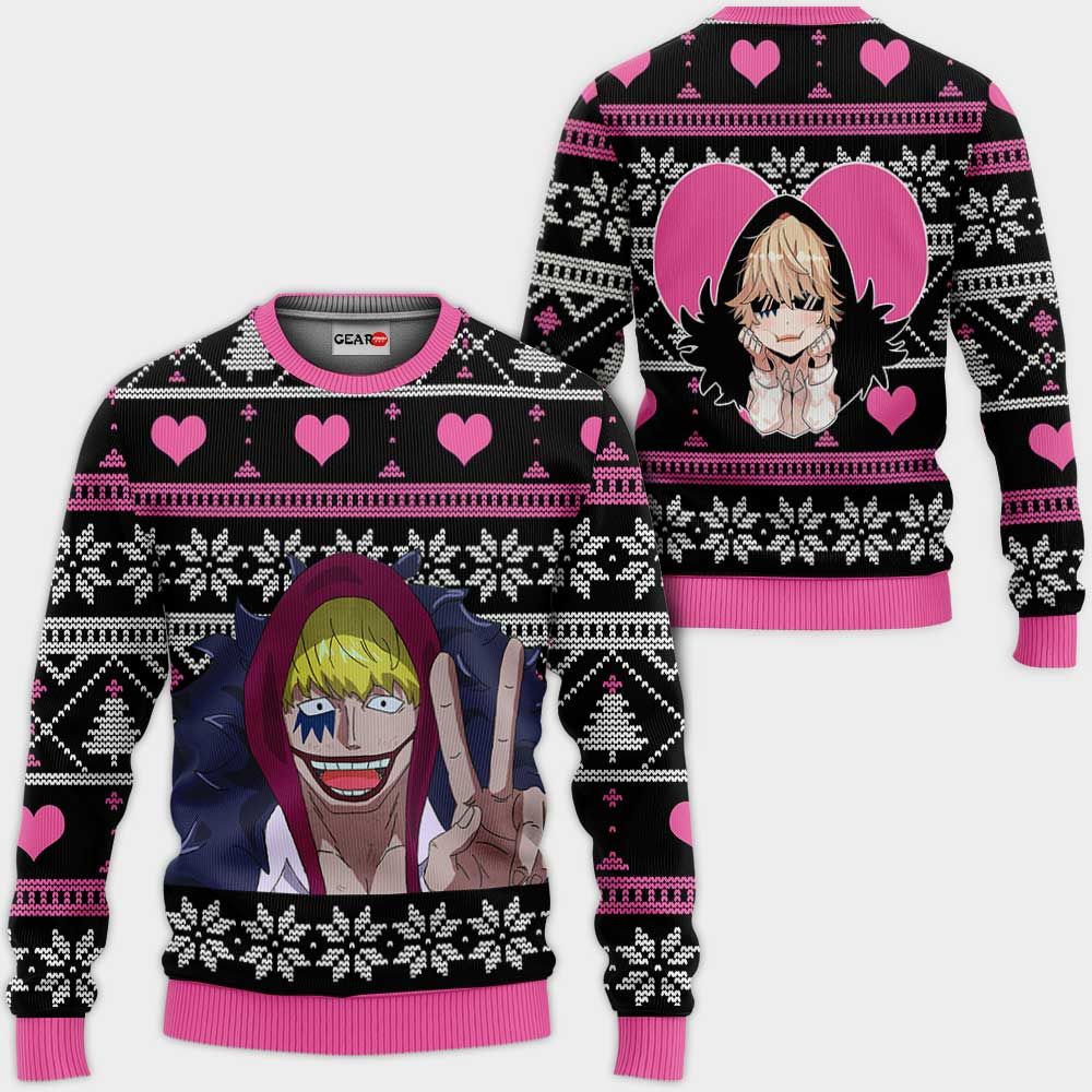 Donquixote Rosinante Ugly Christmas Sweater Custom One Piece Anime Xmas Gifts GG0711