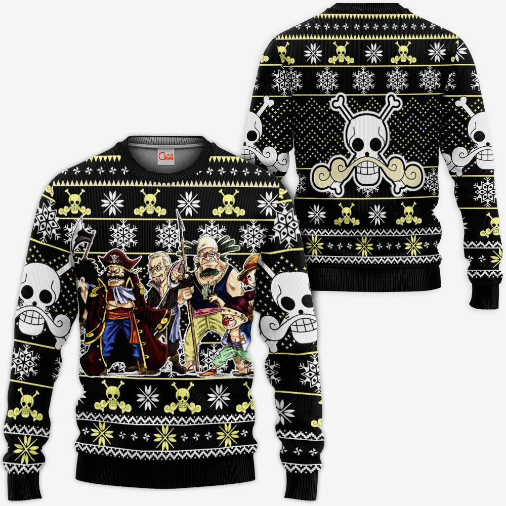Roger Pirates Ugly Christmas Sweater Custom Anime One Piece Xmas Gifts GG0711