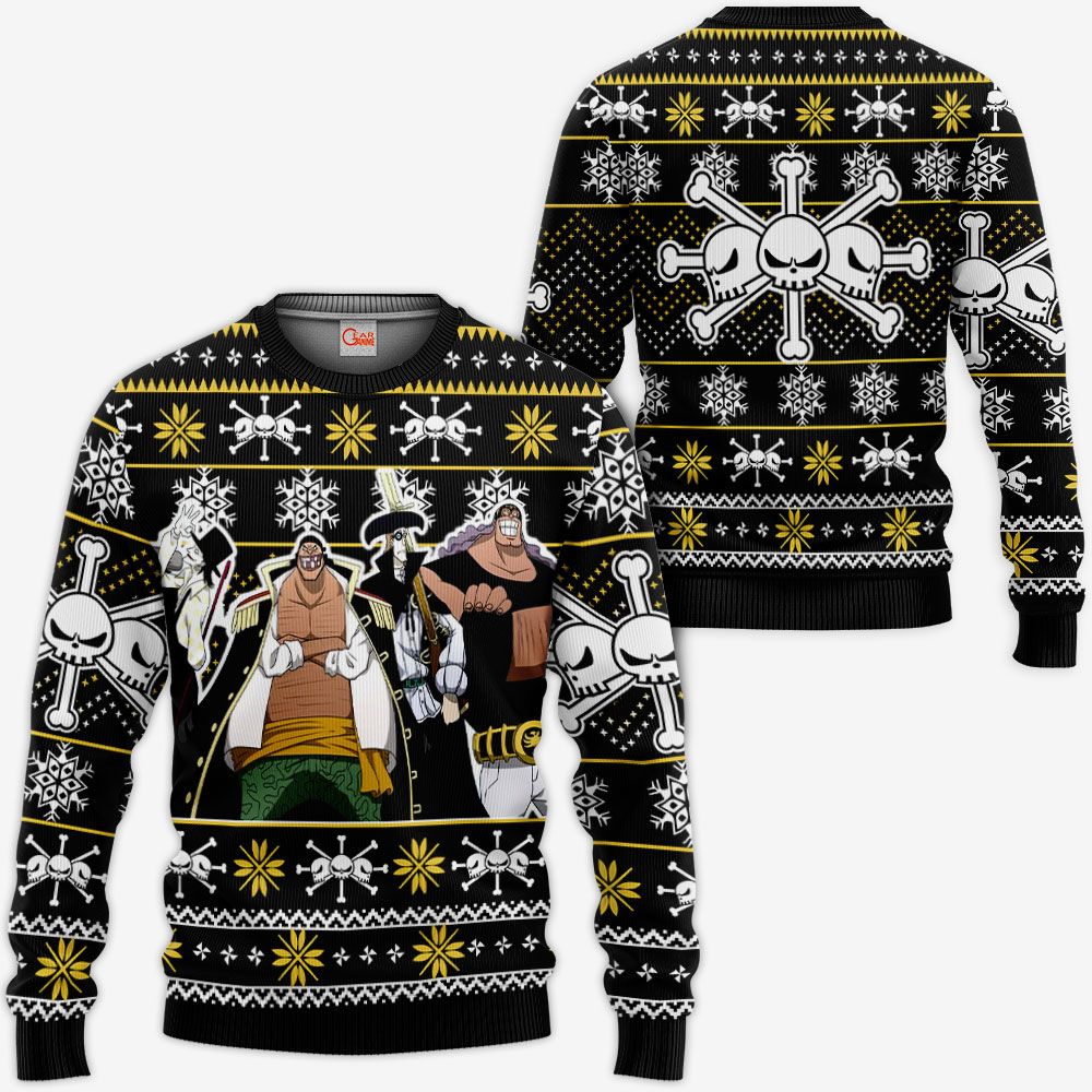 Blackbeard Pirates Ugly Christmas Sweater Custom Anime One Piece Xmas Gifts GG0711