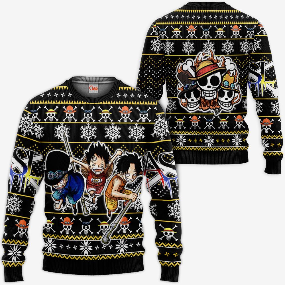 ASL Pirates Ugly Christmas Sweater Custom Anime One Piece Xmas Gifts GG0711