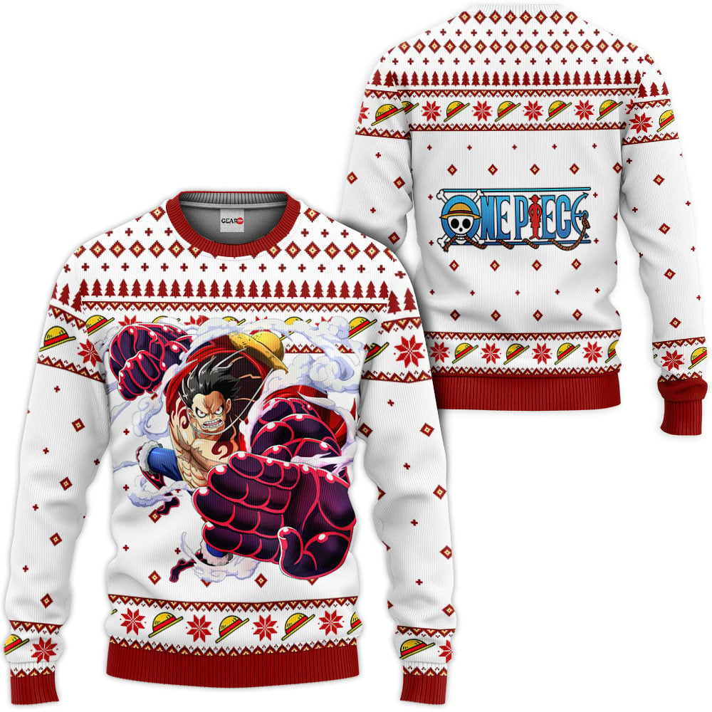 One Piece Luffy Gear 4 Custom Anime Ugly Christmas Sweater VA1808 GG0711