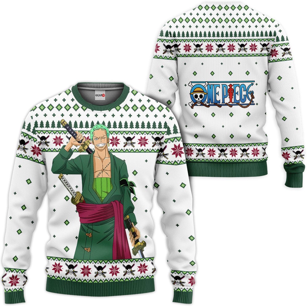 One Piece Roronoa Zoro Custom Anime Ugly Christmas Sweater VA1808 GG0711