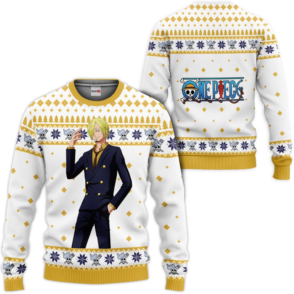 One Piece Sanji Custom Anime Ugly Christmas Sweater VA1808 GG0711