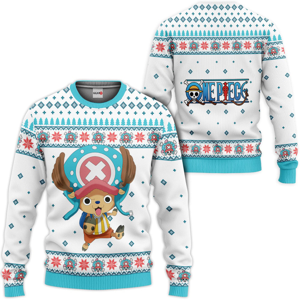 One Piece Тони Тони Чопър Персонализиран аниме Грозен коледен пуловер VA1808 GG0711