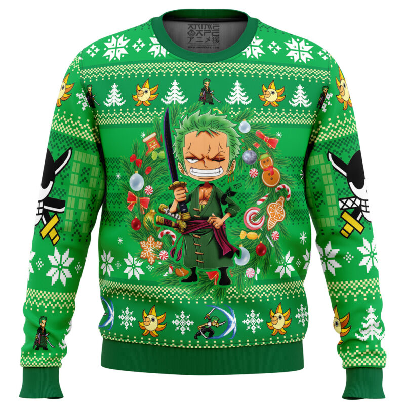 Christmas Zoro One Piece Ugly Christmas Sweater GG0711