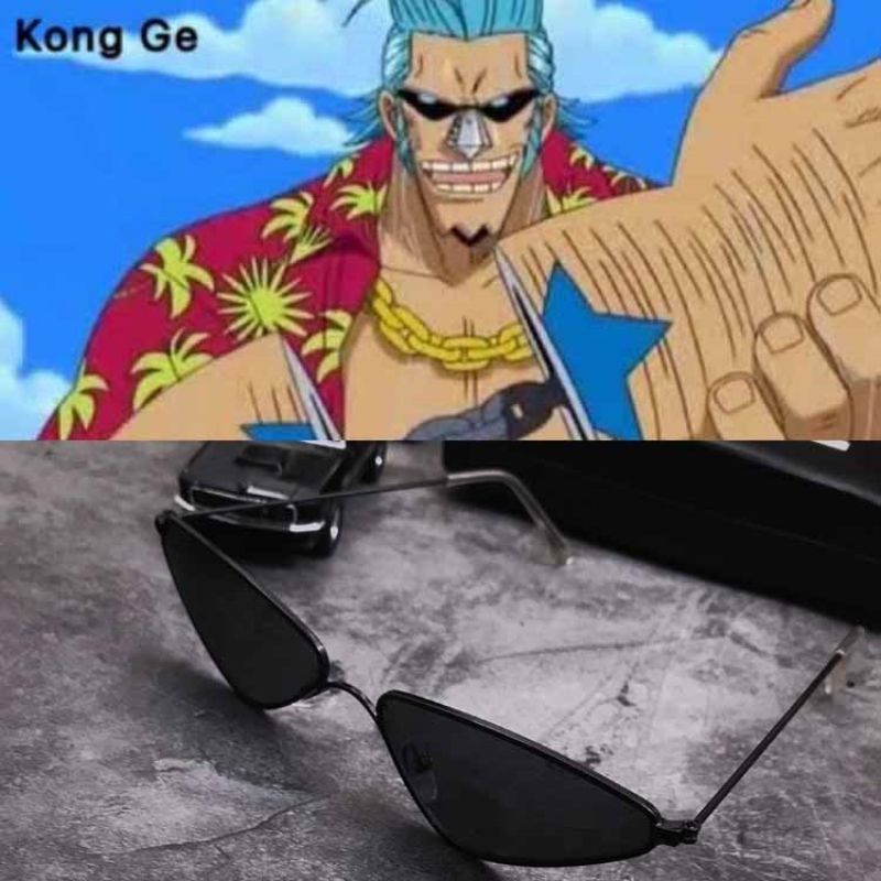 Anime One Piece Cosplay FRANKY Sunshade Sunglasses Cartoon Glasses Decorative Fashion Shooting for Men and Women 1 - One Piece Store