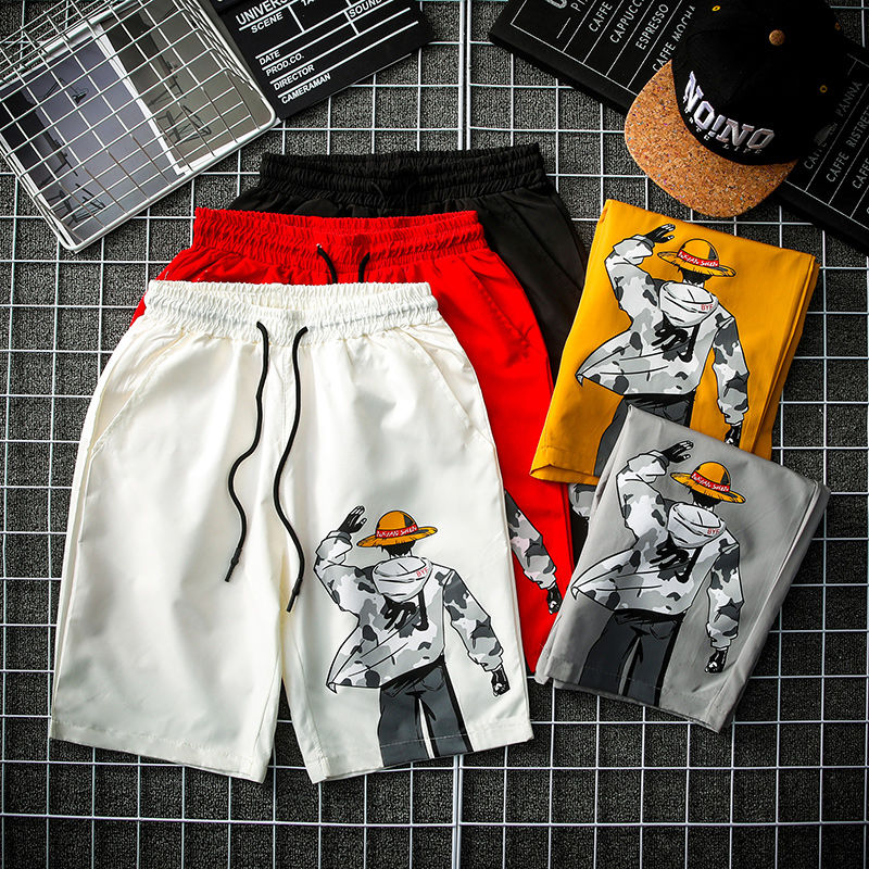 Men s summer hip hop casual shorts streetwear 2023 Fashion Home Shorts men s loose comic - One Piece Store