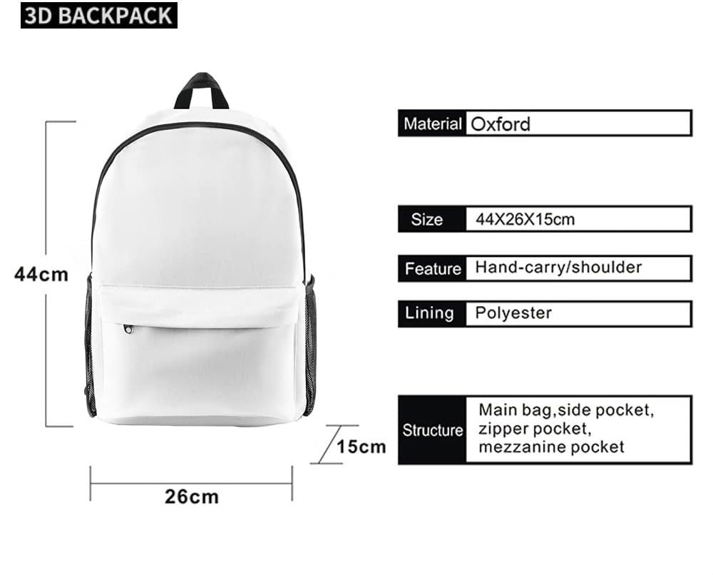 backpack size chart 10 - One Piece Store