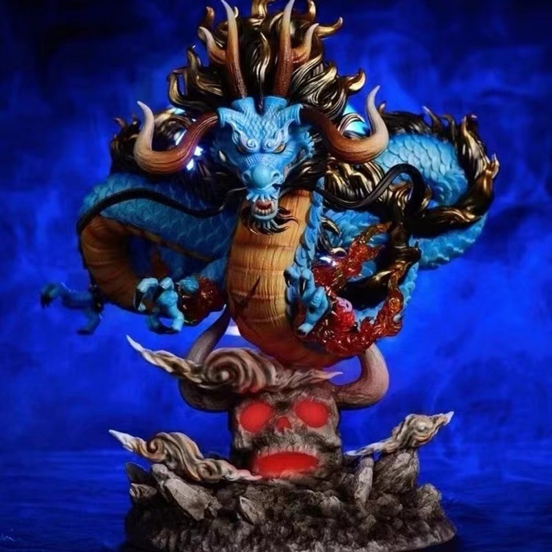 22cm One Piece Anime Figure GK Kaido Dragon Form Four Emperors With Lamp PVC Action Figure 1 - One Piece Store