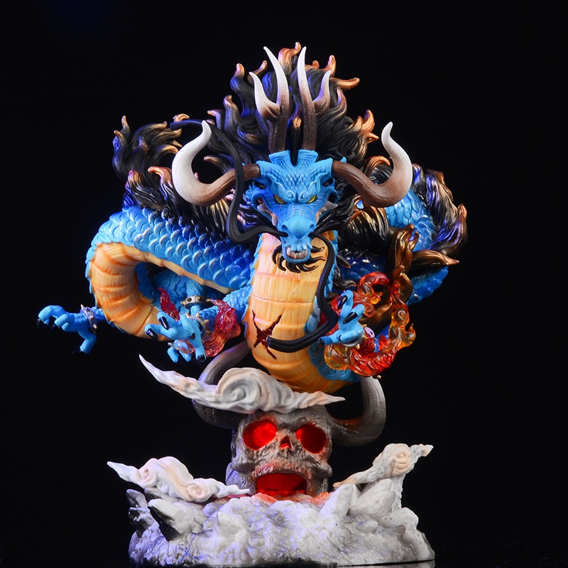 22cm One Piece Anime Figure GK Kaido Dragon Form Four Emperors With Lamp PVC Action Figure 2 - One Piece Store