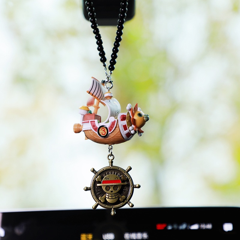Cartoon Anime One Pieces Pirates Boat Going Merry Thousand Sunny Grand Pirate Ship Car Pendant Action 1 - One Piece Store