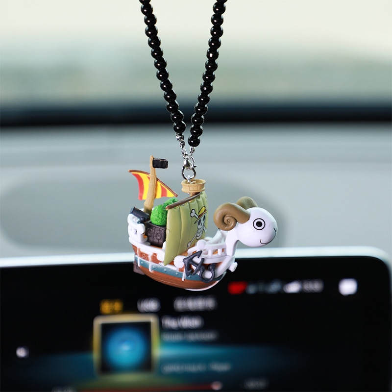 Cartoon Anime One Pieces Pirates Boat Going Merry Thousand Sunny Grand Pirate Ship Car Pendant Action 3 - One Piece Store