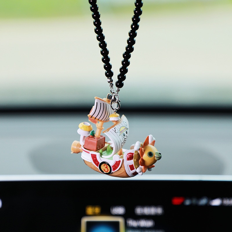 Cartoon Anime One Pieces Pirates Boat Going Merry Thousand Sunny Grand Pirate Ship Car Pendant Action 4 - One Piece Store