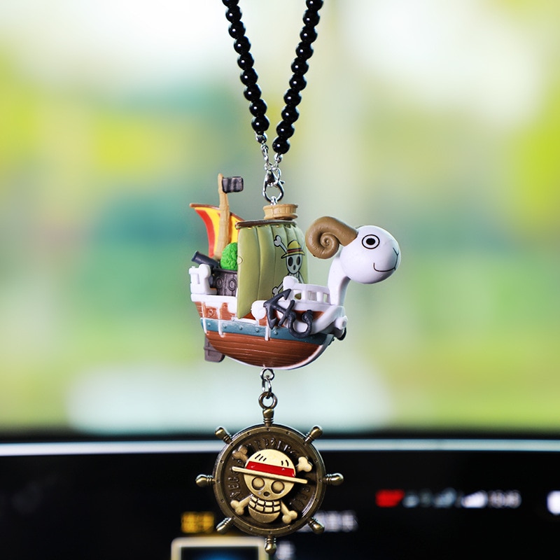 Cartoon Anime One Pieces Pirates Boat Going Merry Thousand Sunny Grand Pirate Ship Car Pendant Action - One Piece Store