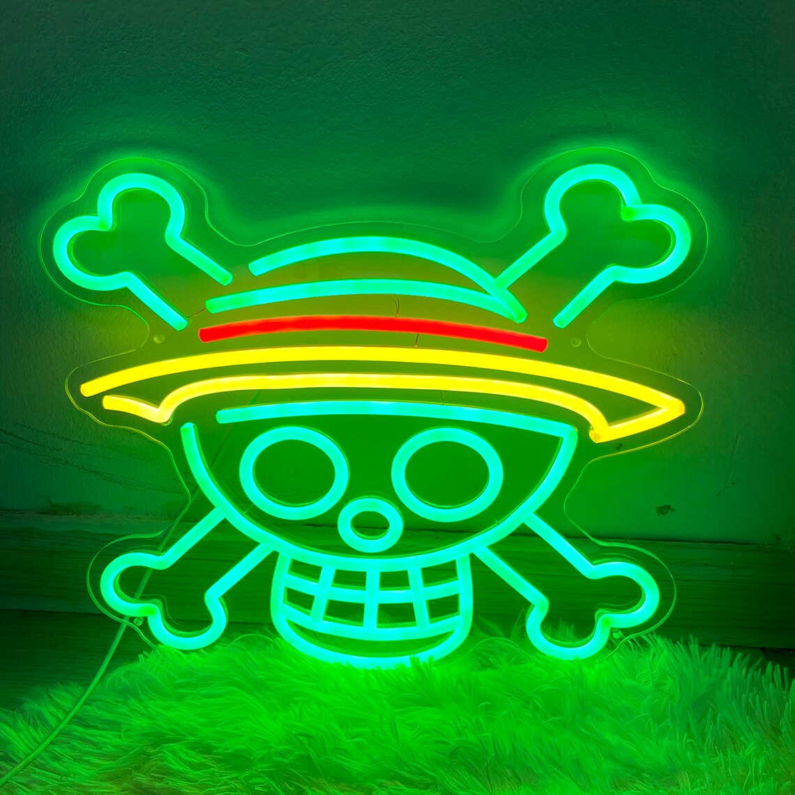 Straw hat Luffy - One Piece, LED Neon Sign