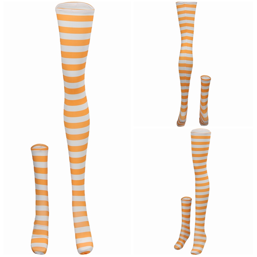 Live Action TV One Cos Piece Nami Cosplay Anime Women Costume Accessories Socks Striped Stocking Adult 1 - One Piece Store