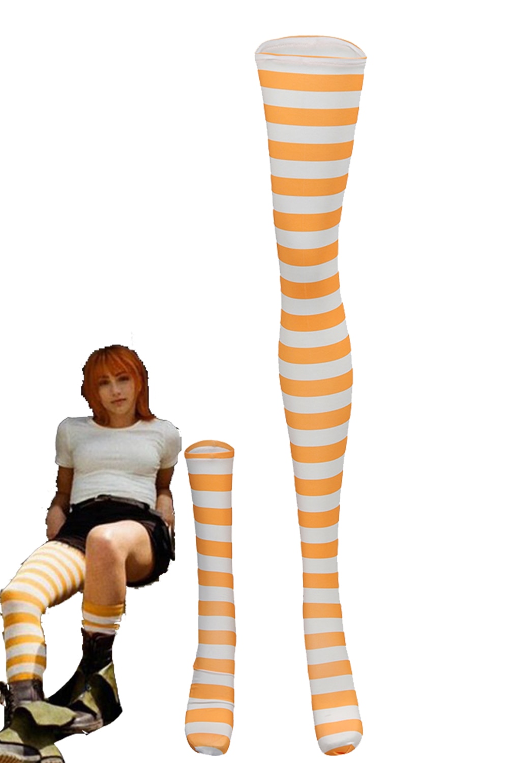 Live Action TV One Cos Piece Nami Cosplay Anime Women Costume Accessories Socks Striped Stocking Adult - One Piece Store