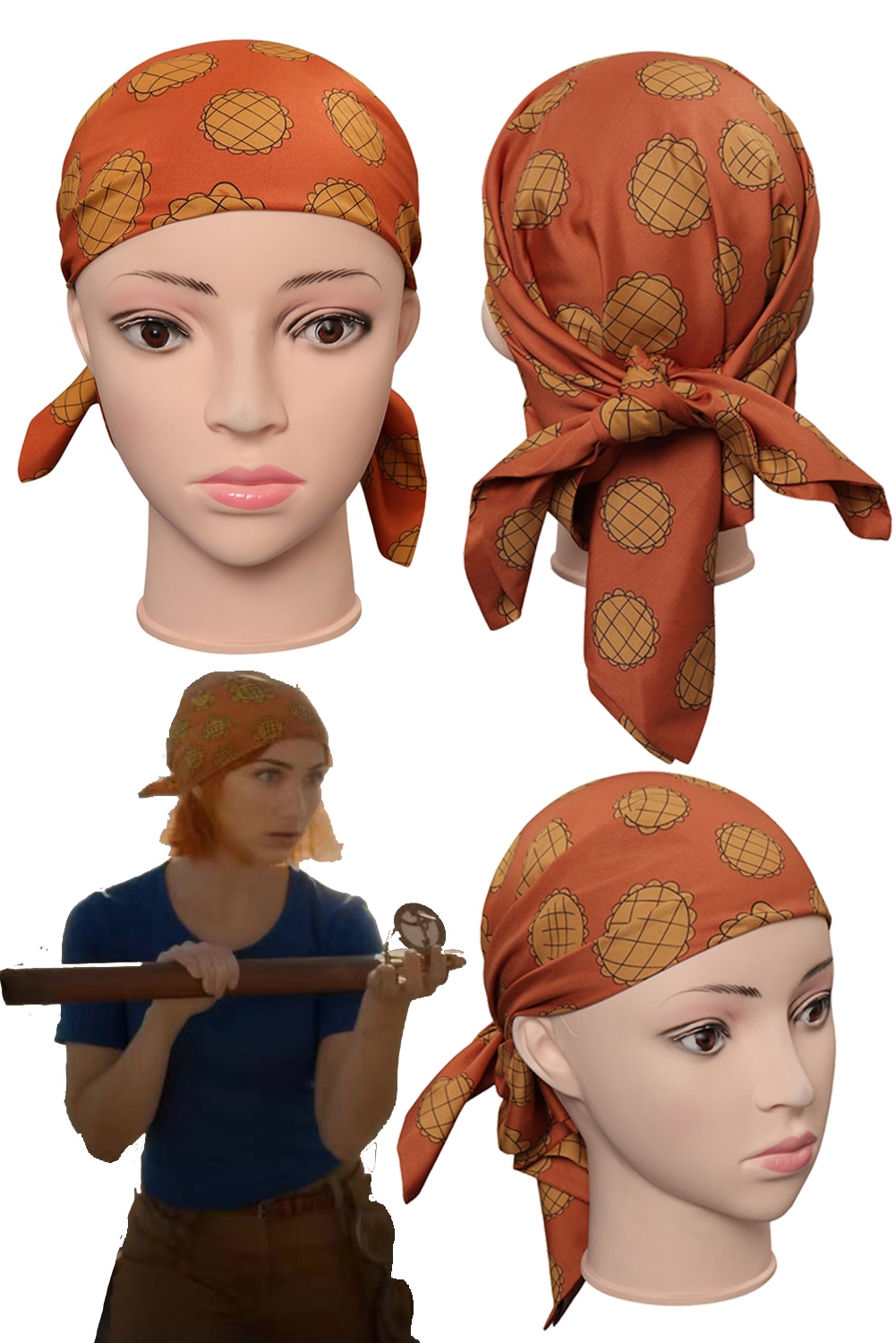 Live Action TV One Cos Piece Nami Cosplay Print Scarf Kerchief Costume Accessories Sailor Handband Halloween - One Piece Store