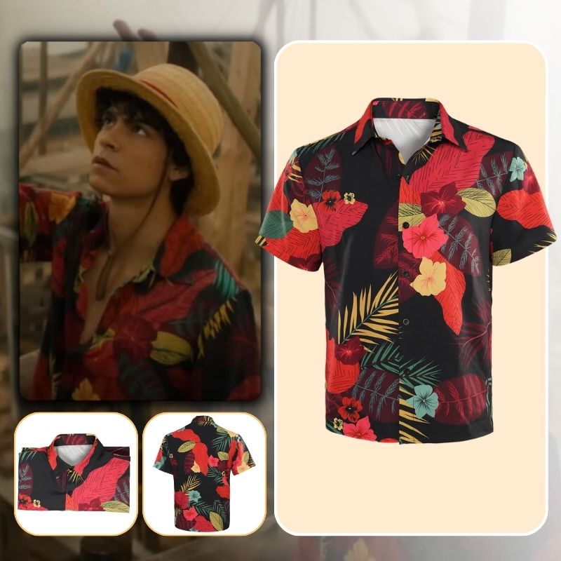 One Piece Cosplay - Luffy Live Action Full Set Outfit Cosplay