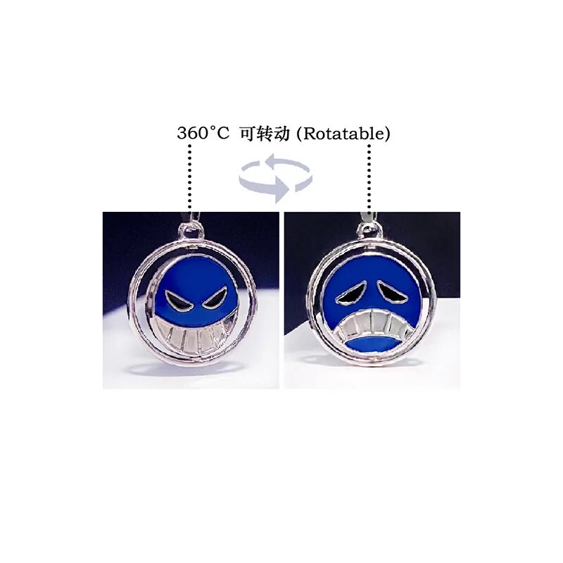 Ace Necklace for Women Men Anime Metal Necklaces Jewelry Rotating Pendant Chains Choker Collares Charm Gift 2 - One Piece Store