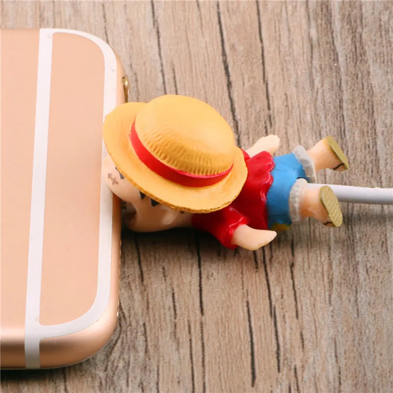 Anime One Piece Kawaii Cable Bite Protector for Iphone Usb Cable Organizer Winder Luffy Zoro Protector 2 - One Piece Store
