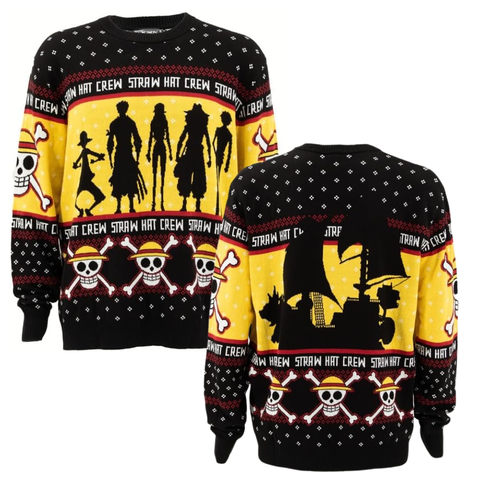 One Piece Straw Hat Crew Shadow Christmas Ugly Christmas Sweater