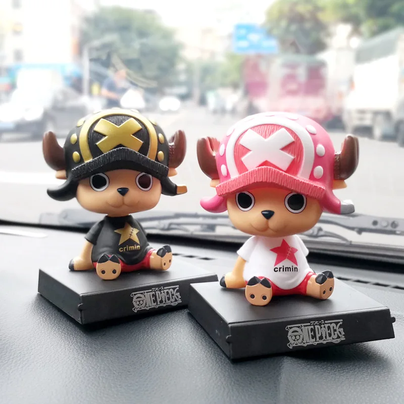 Car Dashboard Anime Cartoon Straw Hat Luffy Zoro Bobblehead Ornaments Shaking Head Dolls Auto Interior Decoration 1 - One Piece Store