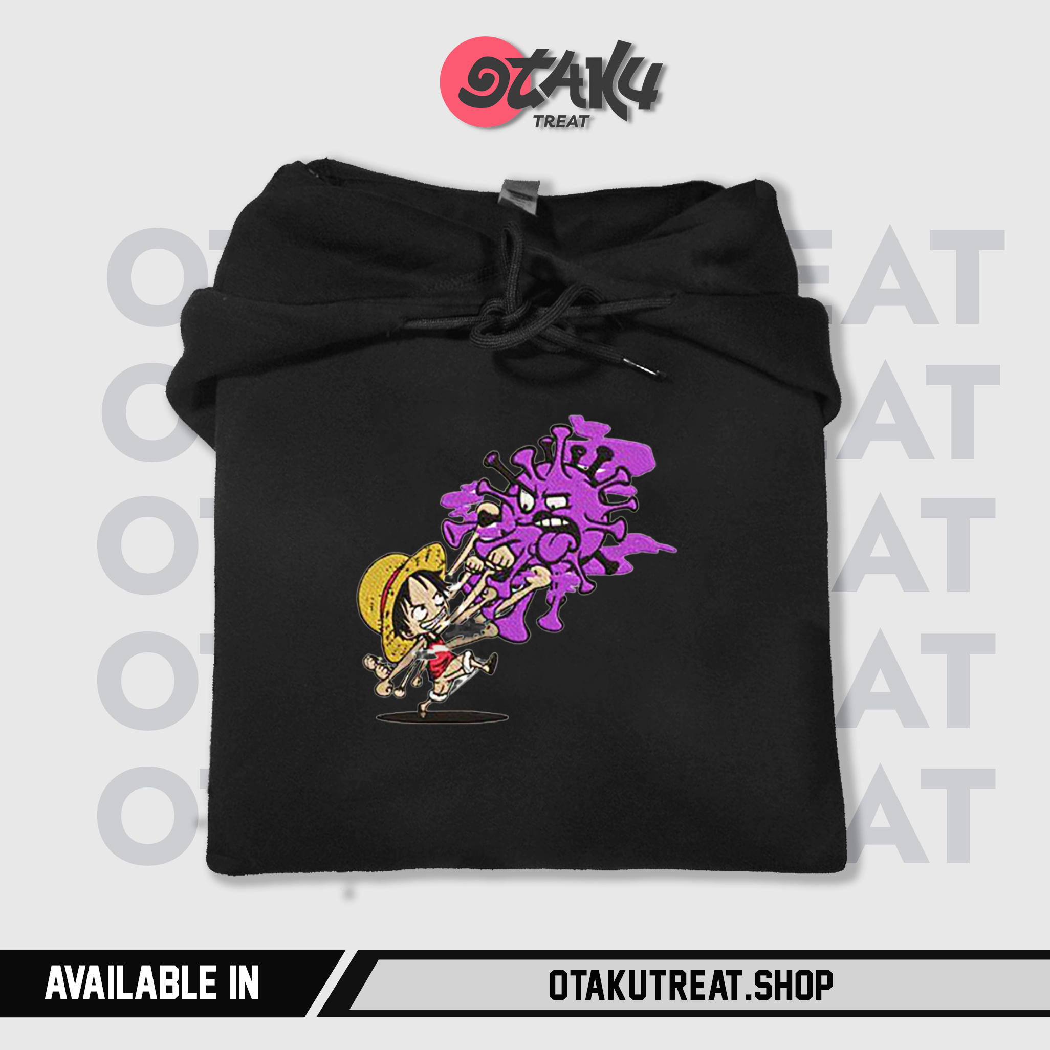 Luffy Embroidered Hoodie Sweatshirt 3 40243353 - One Piece Store