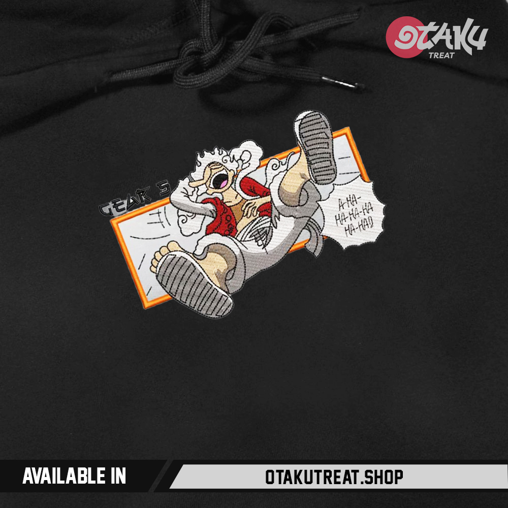 Luffy Gear 5 Swoosh Embroidered Hoodie Sweatshirt 1 95922909 - One Piece Store