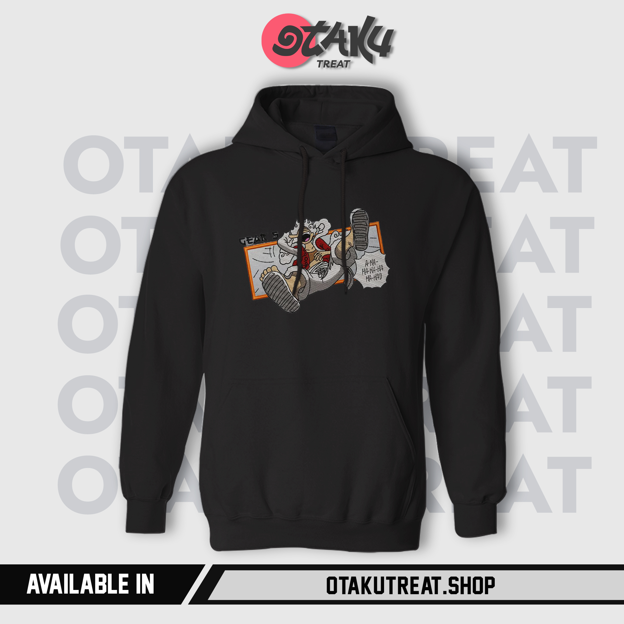Luffy Gear 5 Swoosh Embroidered Hoodie Sweatshirt 2 41849944 - One Piece Store