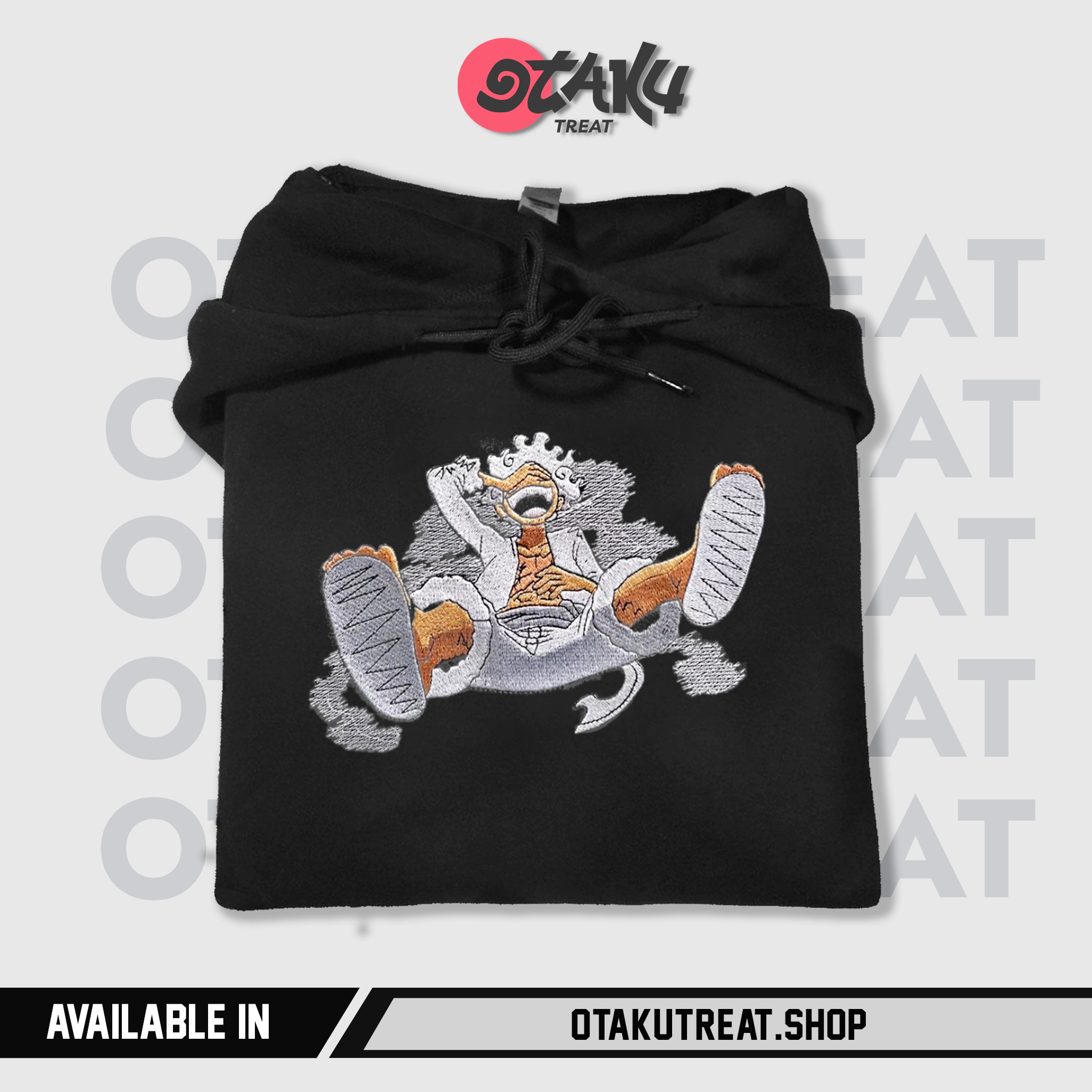 Luffy gear 5 Embroidered Hoodie Sweatshirt 3 73086508 - One Piece Store