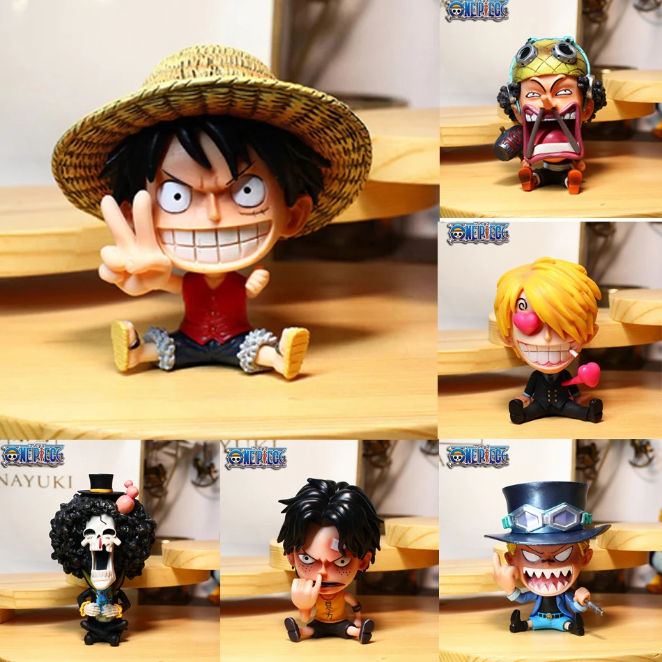 One Piece Luffy Anime Figure Zoro Sanji Robin Nami Brook Decor Figures Ace Collectible Decor PVC - One Piece Store