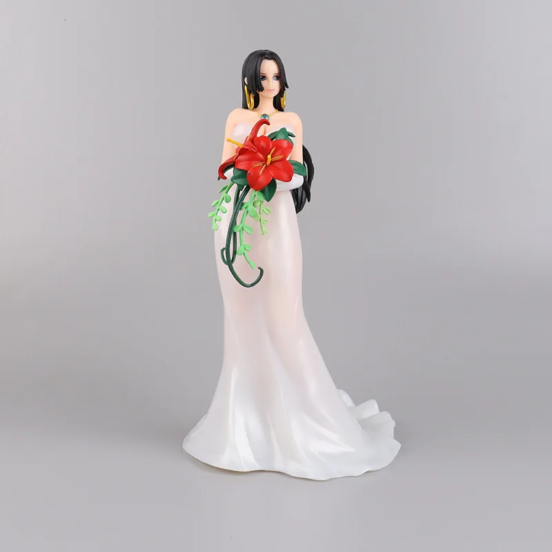 23CM Anime Boa Hancock Wedding dress Wedding Bouquet Sexy figure PVC Model toys doll Collectible Ornaments 1 - One Piece Store
