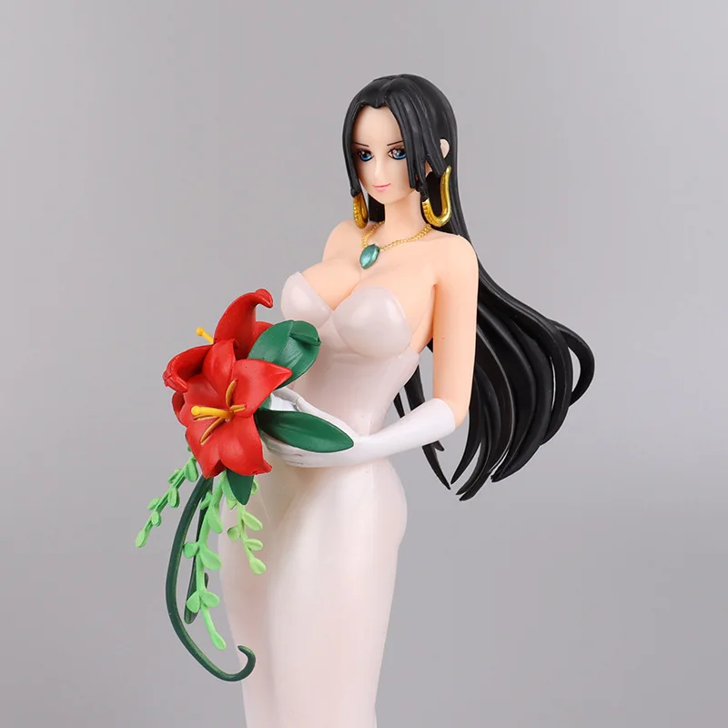 23CM Anime Boa Hancock Wedding dress Wedding Bouquet Sexy figure PVC Model toys doll Collectible Ornaments 2 - One Piece Store