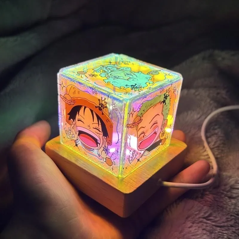 QQAAMZ One Piece Luffy Veilleuse 3d Illusion Led Tactil Maison